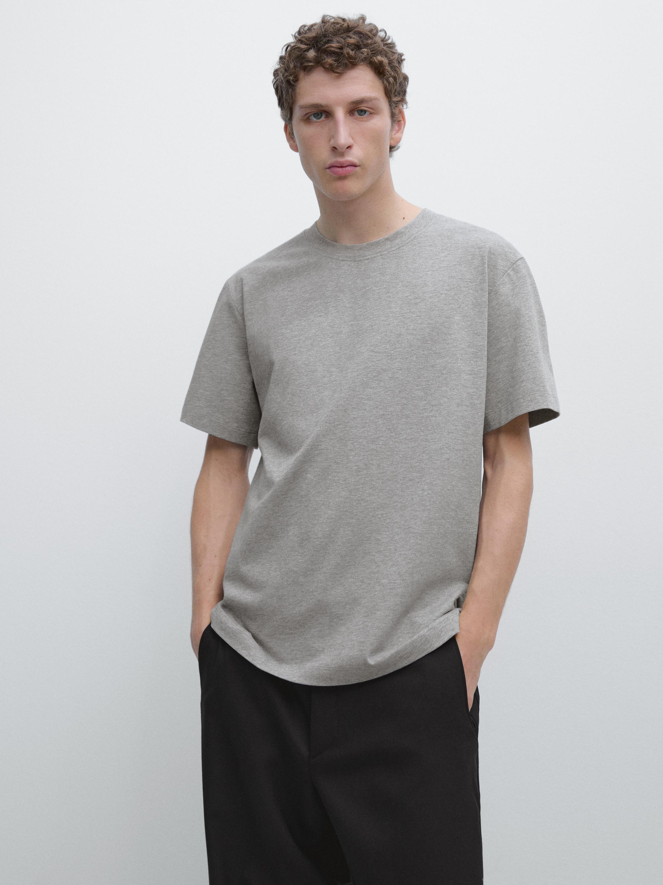 Short sleeve cotton melange T-shirt